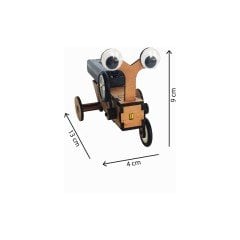 Robotik Şeyler Kendin Yap Taktuk Robot Eğitici Oyuncak Seti Boyanabilir Ahşap