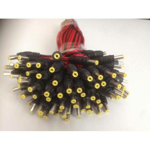 TF-93 TK Fiş 2.1mm Kısa Erkek 20cm Kablolu TK Uzatma 100Adet