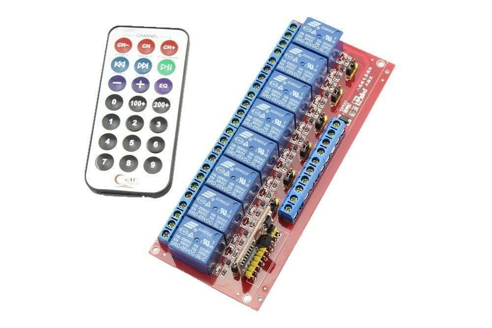 AR-330 IR Kumandalı Röle Kartı 5V 8 Kanal