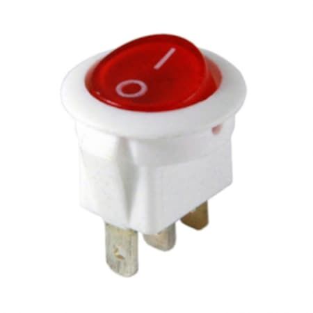Mini Yuvarlak Anahtar Işıklı 16mm Beyaz Gövde 100Adet