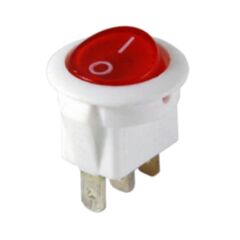 Mini Yuvarlak Anahtar Işıklı 16mm Beyaz Gövde 100Adet