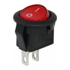 TF-07 Mini Yuvarlak Anahtar Kırmızı 16mm 100Adet