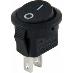 TF-06 Mini Yuvarlak Anahtar Siyah 16mm 100Adet