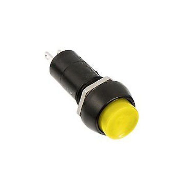 PBS-11B Push Buton Yuvarlak Plastik Yaylı Sarı 12mm
