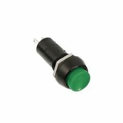 PBS-11B Push Buton Yuvarlak Plastik Yaylı Yeşil 12mm 100Adet