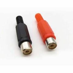 RCA Jack Plastik Dişi 200Adet 100Kırmızı 100Siyah