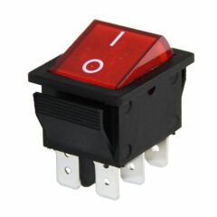 Geniş Işıklı Anahtar Kırmızı 6Pin 50Adet