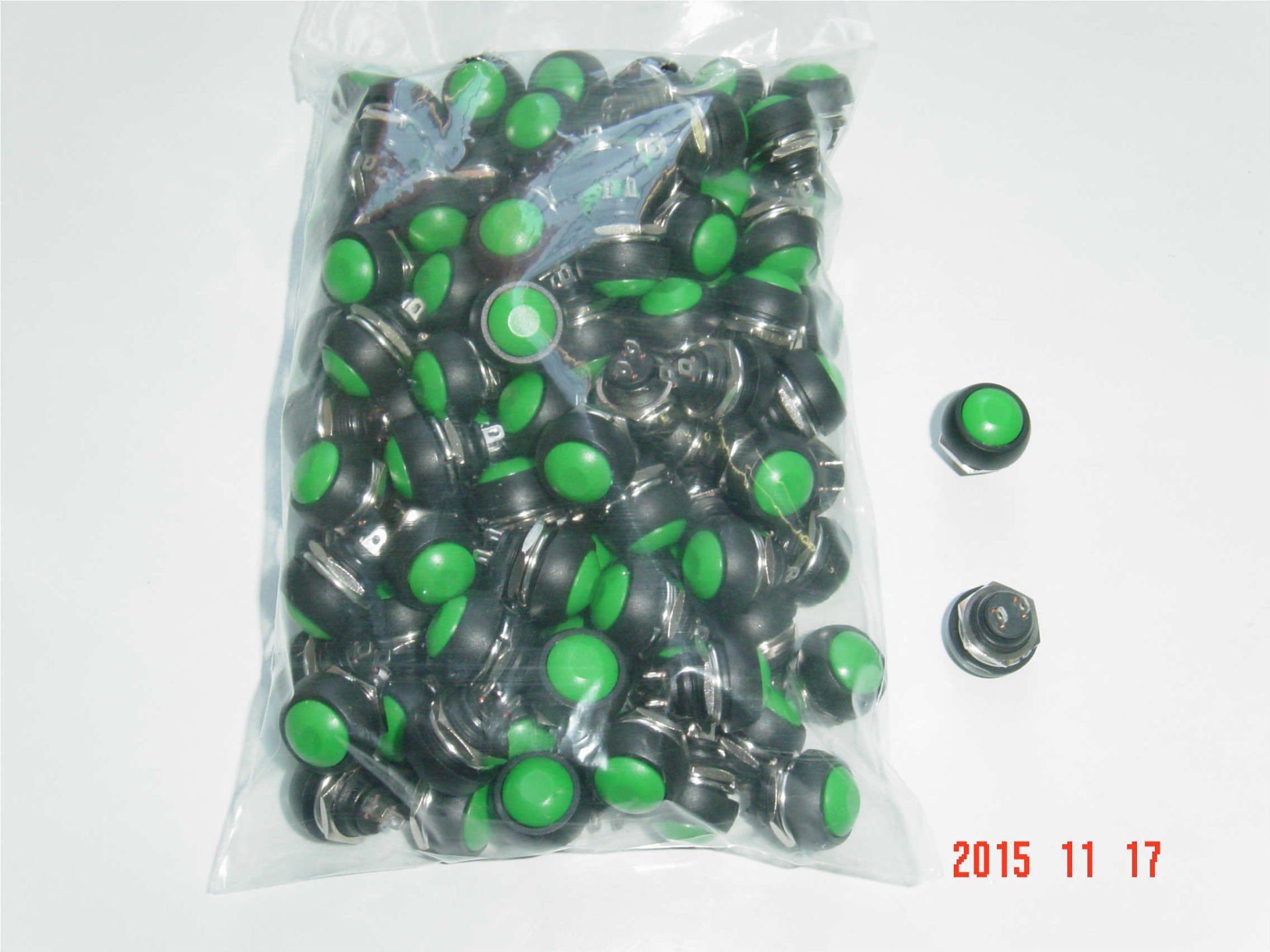 PBS-33B - Push Buton Oval Yeşil 100Adet