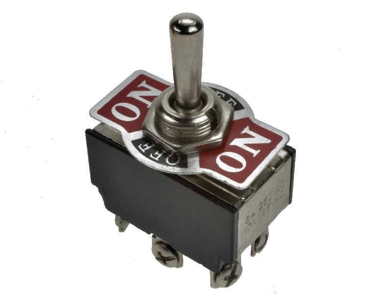 Büyük Toggle Switch 3Konum 6Pin Vidalı 12mm 25Adet Sanayi Tip On-Off-On
