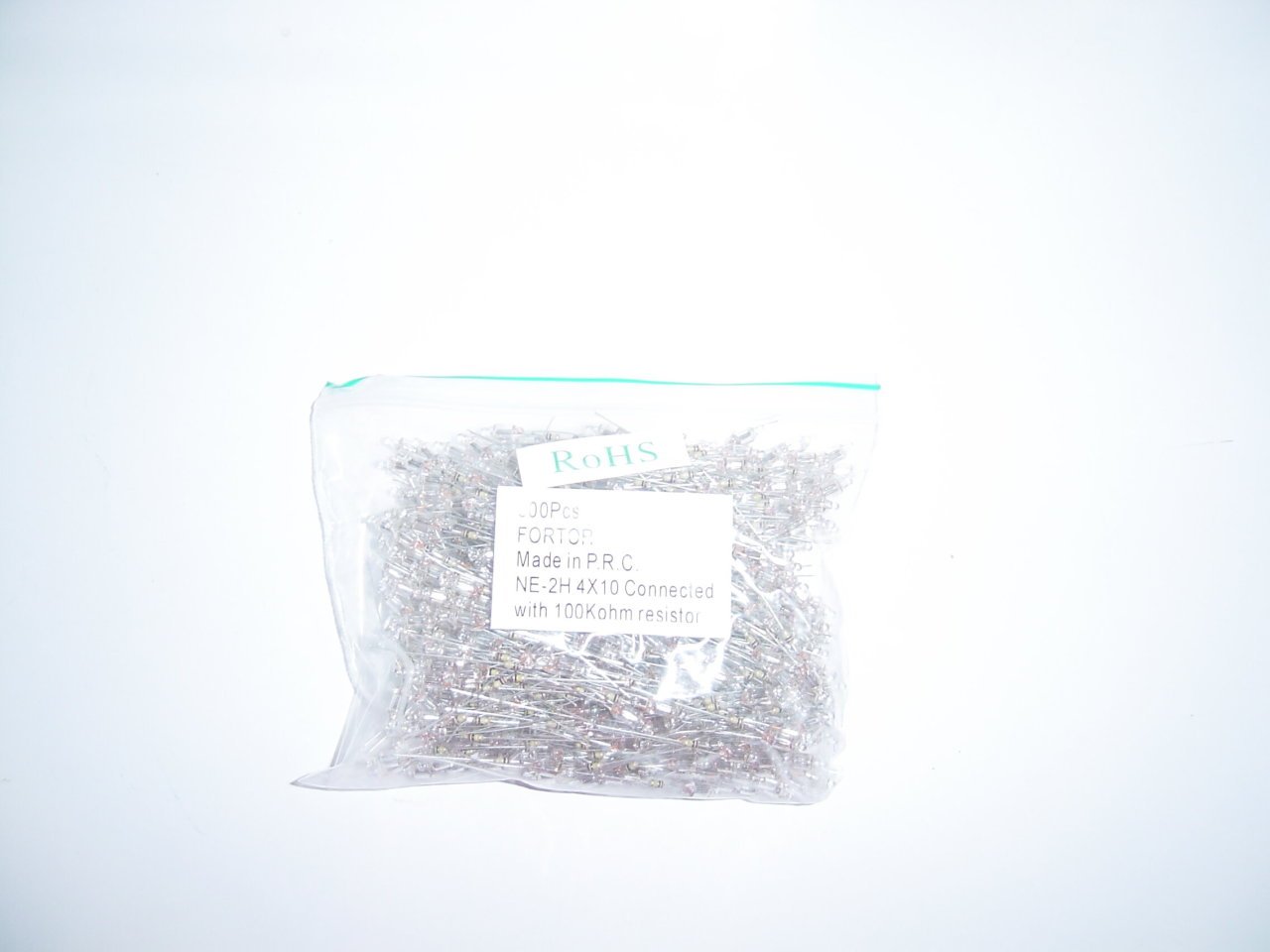 NE-2H / Neon Ampül Kırmızı 4 x 10 Dirençli 30 mm 500 Adet