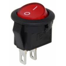 Kırmızı Mini Yuvarlak Anahtar 16mm On-Off Anahtar 100Adet