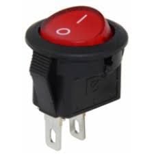 Kırmızı Mini Yuvarlak Anahtar 16mm On-Off Anahtar 100Adet