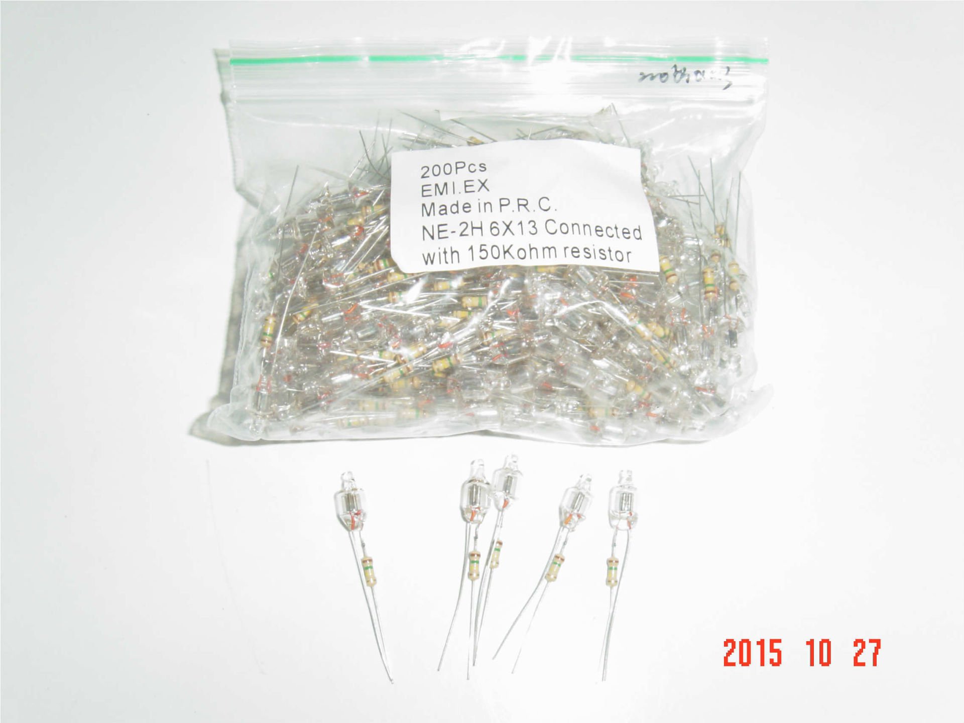 Neon Ampül 6x13 Kırmızı 200Adet NE-2H 30mm 200Adet