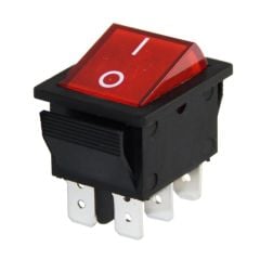 Geniş Işıklı Anahtar Kırmızı 6Pin 50Adet
