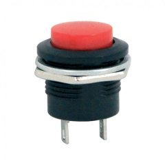 16mm Kırmızı Plastik Buton Yaylı 100 Adet